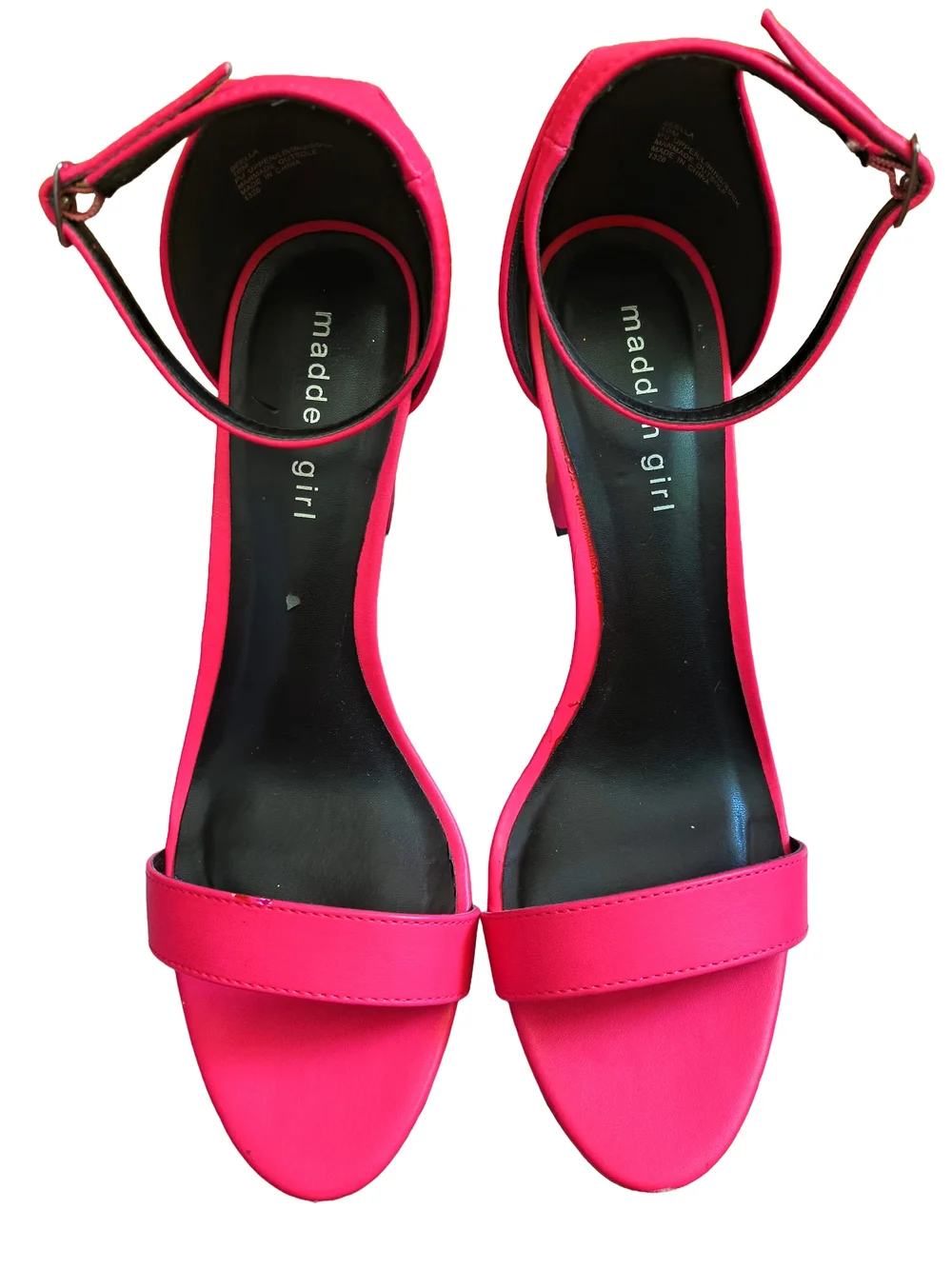 Steve Madden Neon Pink Ankle-Strap Heels